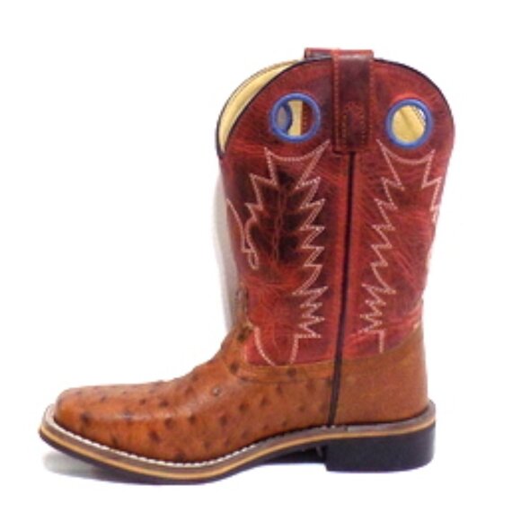 Smoky Mountain Youth #3752C Ostrich Embossed Leather Cowboy Boots – Size: 2 - Picture 8 of 11